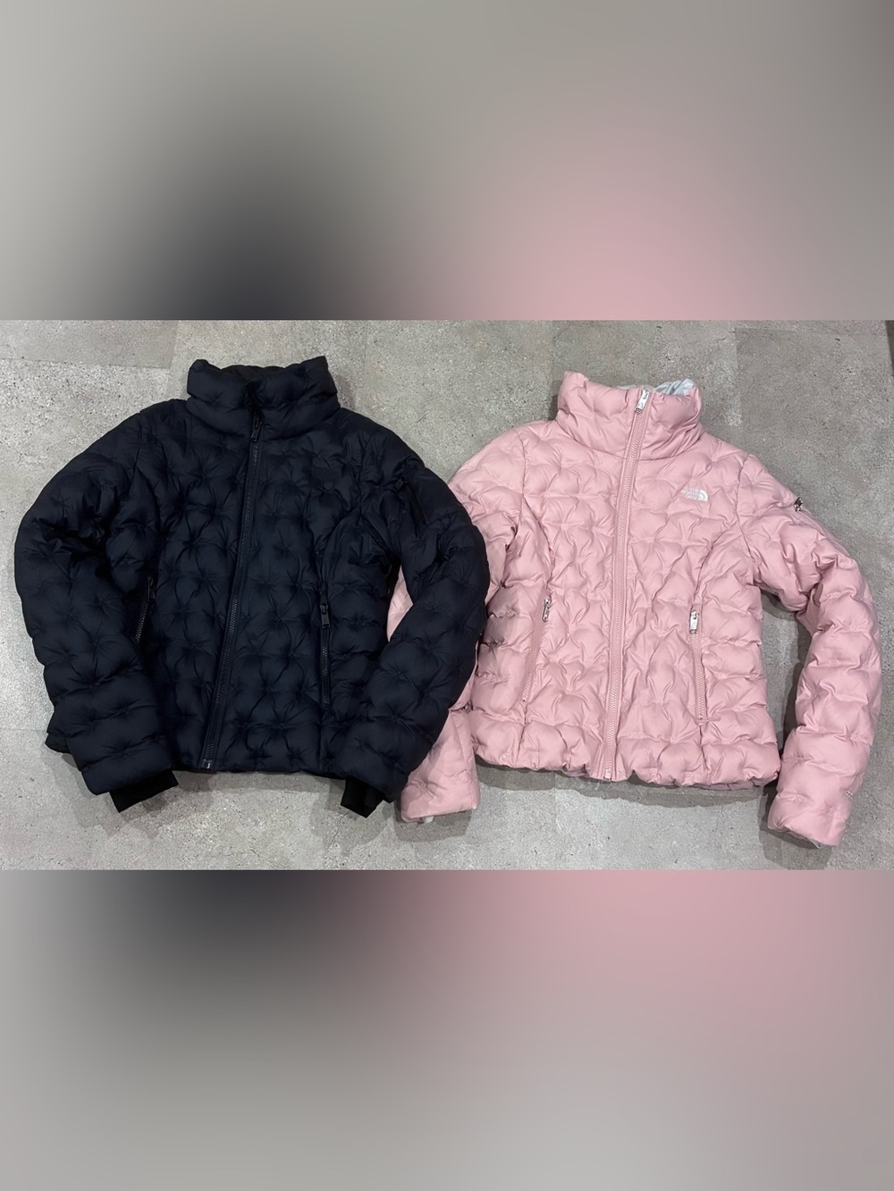 (2) Womens NORTH FACE 550 Down Quilted Coats, sz Medium
